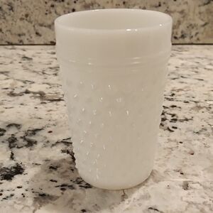 Vintage Hobnail Milk Glass Tumbler